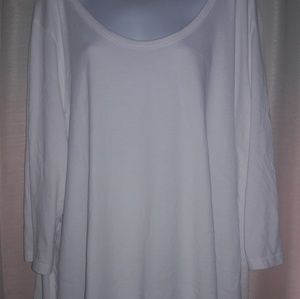 Roamans 2x ballet neck white long sleeve tee